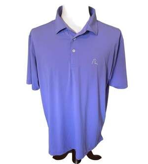 Rhoback Men's Purple Performance Golf Polo Shirt Size XL